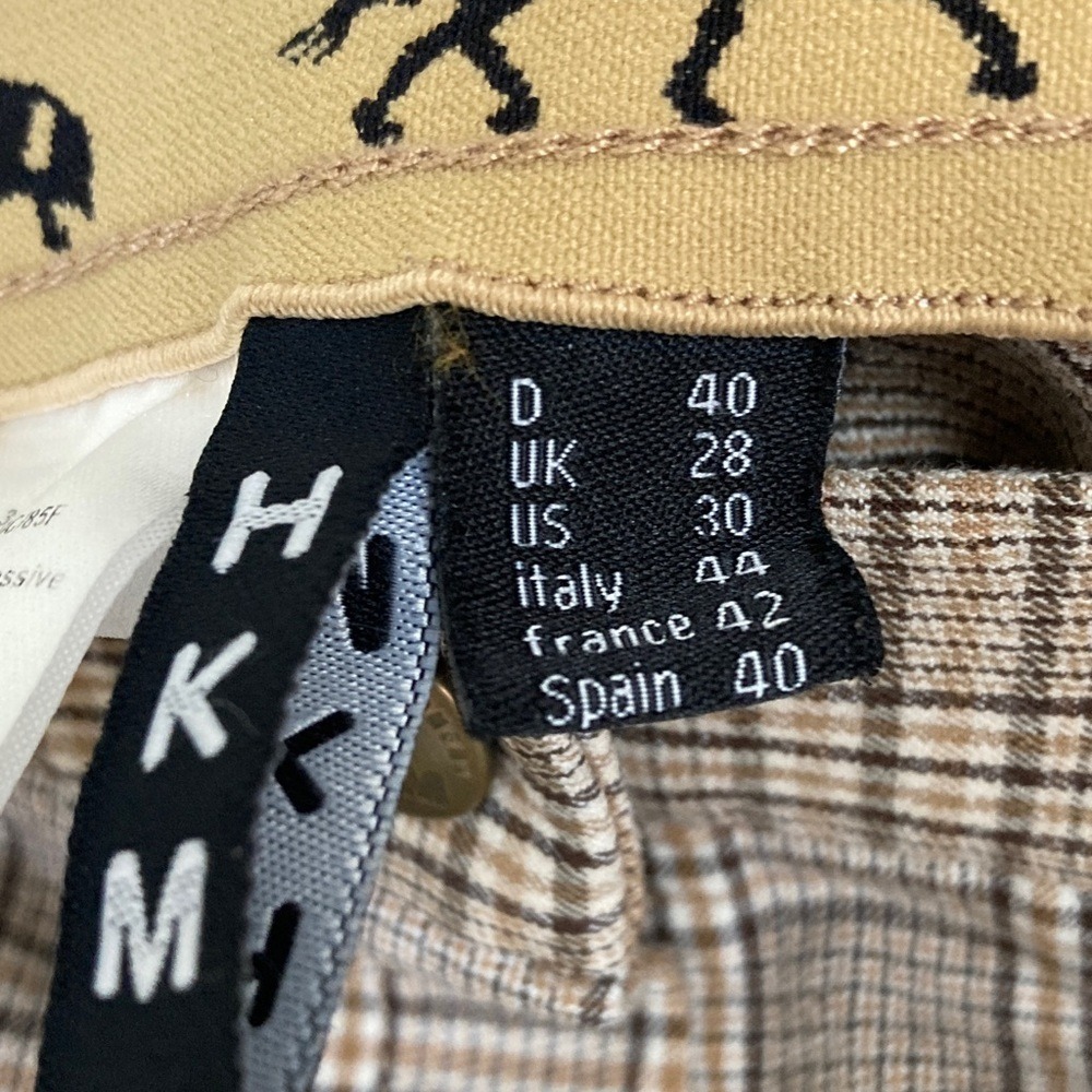 HKM Womens Plaid Brown Equestrian Riding Pants Size US 30 Stretch Classic - Picture 3 of 16